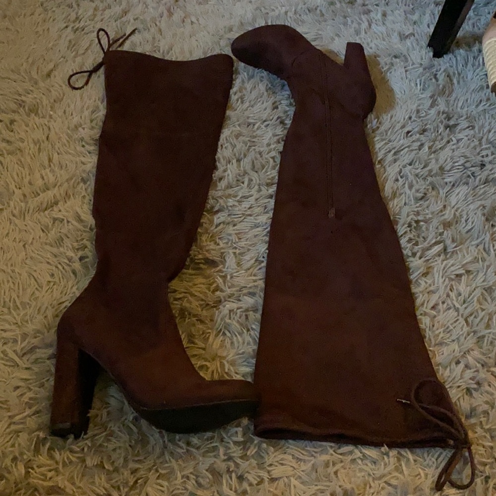 Target Over the Knee Purple Heeled Boots